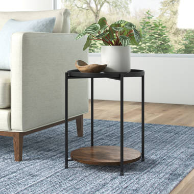 Dotted Line Theon Iron Tray Top End Table Reviews Wayfair